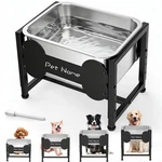 Tivray Elevated Dog Bowl, 2.4 Gallon Adjustable Stainless Steel Water For. Fixed Price $30.95.
