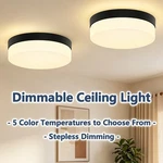 Letry 2 Pack Led Dimmable Flush Mount Ceiling Light 5CCT Round Home Fixture Lamp. Fixed Price $70.24.