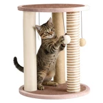 Petmaker Cat Scratching 3 Posts W/ Perch Carpet Base Large Brown. Fixed Price $57.96.