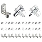 Hiquodin 36PCS Mixed-diameter Cabinet Shelf Pegs, 3-IN-1 Clear & Silver. Fixed Price $11.24.