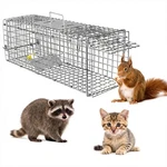 24" Humane Animal Trap, Foldable Live Cage Traps, Durable Galvanized Steel Tr.... Fixed Price $70.35.