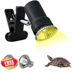 Domica Reptile Heat Lamp + 2 Bulbs, Uva Uvb Basking, Tortoise Lizard. Fixed Price $20.00.