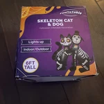 6 Halloween Inflatables Light Up Skeleton Cat And Dog Day Of The Dead New. Fixed Price $40.00.