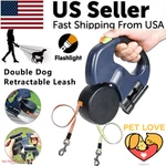 Dual Pet Leash Retractable Reflective Lead 360 Swivel Double Dog Walking. Fixed Price $23.69.