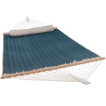 Large Quilted Hammock With Spreader Bars And Pillow - Tidal Wave By Sunnydaze. Fixed Price $99.95.