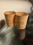 Cork Wrapped Glass Votive Candle Holders Set Of 2. Fixed Price $19.99.