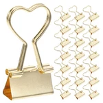 Jojofuny Heart Shape Binder Clips - 24PCS Metal Mini 3.50X2.00X0.90CM, Golden. Fixed Price $32.17.