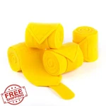 Yj Tails Horse Polo Wraps Yellow 2.5M Fleece Leg Bandage Set Of 4. Fixed Price $44.99.