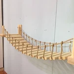Cat Wall Mounted Bridge Pine Furniture Hammock Shelf Climbing Perch Pet Bed. Fixed Price $98.52.