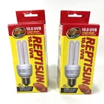 Two Zoo Med Reptisun 10.0 Uvb Mini Compact Fluorescent 13 Watt Bulb (2 Pack). Fixed Price $24.98.