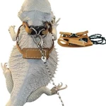 Bearded Dragon Harness And Leash Adjustable(m,l,xl) - Soft Leather Reptile Lizar. Fixed Price $17.90.