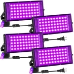 4-PACK 50W Led Black Flood Light, IP66 Waterproof Outdoor W/ Switch. Fixed Price $57.95.