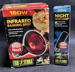 (2) Exo Terra Infrared Basking Spot 50 Watt Bulb & Heat Lamp Night Vision 25W. Fixed Price $13.99.