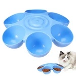 Popetpop 6-BOWL Cat Feeder: Multi-dish For Kittens, Puppies Blue Food & Water. Fixed Price $42.80.