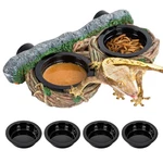 Zoo Reptile Feeding Ledge, Gecko Magnetic- Dual Feeder, Nature. Fixed Price $36.94.