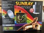 Exo Sunray Light Fixture & Bulb, Reptile Terrarium Lamp, 35 Watts. Fixed Price $150.00.