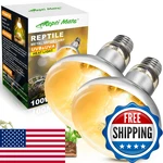 Mate 2 Pack 100W Reptile Heat Lamp Bulbs, Full Spectrum Uva/uvb Li. Fixed Price $55.85.