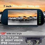 7" Backup Camera Mirror Monitor Car Rear View Reverse Night Vision Parking Kit. Fixed Price $42.99.