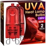Briignite Infrared Heat Lamp Bulbs For Reptile, 2 Pack, RED-G9. Fixed Price $18.91.