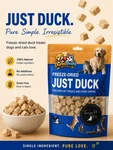 Freeze Dried Just Duck Dog & Cat Treats - Natural High Protein Snack (choose). Fixed Price $11.99.