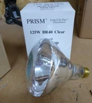Pack 125 Watt BR40 Long Life Clear Infrared Heat Lamp Light Bulbs Halco Prism. Fixed Price $19.95.