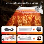 Large 400W Lamp For 60 Chicks, Chicken Coop Heater With Carbon Fiber Bul.... Fixed Price $50.95.