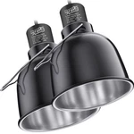 Reptiking Reptile Light Fixture, 2-PACK 5.5'' Deep Dome, Black. Fixed Price $36.68.
