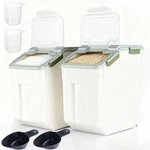Ruian 2PCS Large Flour Storage Container Bin 50LB Airtight Rice Conta.... Fixed Price $113.34.