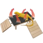 Gxsdj Bearded Dragon Basking Platform,wooden Reptile Cave Hideout With Heat Stor. Fixed Price $43.22.