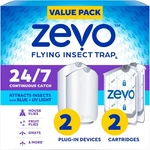 Zevo 2 Flying Insect Traps & Refill Cartridges - Plug Indoor Bug. Fixed Price $62.30.