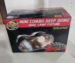 Zoo Med Deep Dome Lamp Fixture, Mini Combo Dual Fixure 200 Watts. Fixed Price $26.67.