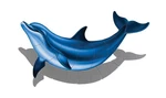 Bottlenose Dolphin Porcelain Swimming Pool Mosaic (36" X 20" With Shadow). Fixed Price $703.16.