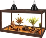Prolee Bearded Dragon Tank, Reptile With Meatl Mesh 27 Gallons, Walnut. Fixed Price $184.43.