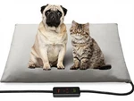 Medium Pet Heating Pad 28X20, 6 Temps, Timer, Waterproof, Chew-resistant Cord. Fixed Price $51.79.