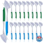 Hsei 20 Pcs Blue Green Kitchen Scrub Dish Brush Bulk 11IN Anti Slip Handle Clean. Fixed Price $56.79.