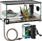 Glass Turtle Tank Kit, 10 Gallon Starter With Drainage System, B. Fixed Price $206.13.