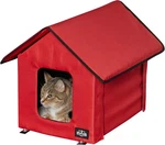 Heated Cat House Double-door Bed Zippered Roof Pet Heating Pad Sherpa. Fixed Price $74.00.