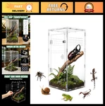 Transparent Acrylic Reptile Terrarium - Small Habitat Tank For Spider, Tarantula. Fixed Price $51.99.