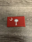 South Carolina State Flag Patch W/ Hook Adhesive Fastener Tactical Morale Emblem. Fixed Price $7.00.