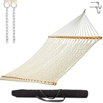 Castaway Living 13 Ft. Double Traditional Hand Woven Navy Polyester Rope Hamm.... Fixed Price $148.77.