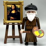 Playmobil Leonardo Da Vinci Famous Artist Mona Lisa Painting Male Adult Figure. Fixed Price $27.36.
