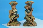 World Style Ceramic Arcadia Candle Holders. Japan. #C-6674. Fixed Price $5.59.