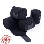 Y.j Tails Horse Polo Wraps 2.5M Black Fleece Leg Bandage Set Of 4. Fixed Price $44.99.