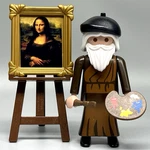 Playmobil Leonardo Da Vinci Famous Artist Mona Lisa Painting Male Adult Figure. Fixed Price $28.80.
