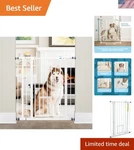 Carlson 36" Extra Tall Walk Through Dog Gate - Metal With Small Pet Door. Fixed Price $102.99.