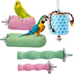5 Pcs Bird Beak Grinding Calcium Stone, Parrot Cage Perch Stand Platform, Par.... Fixed Price $132.29.