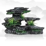 Aquarium Decor Mountain View Stone Ornament, Premium Landscape Fish Tank Deco.... Fixed Price $26.37.