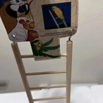 Penn Plax BA115 9-STEP Wooden Bird Ladder Cage Accessory. Fixed Price $16.95.