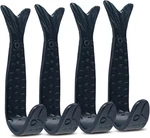 Thdc Pack Of 4 Fish Tail Handforged Rustic Wrought Iron Hooks Vintage Old. Fixed Price $32.99.