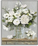 Stupell Industries Country White Floral Scene Framed Wall Art, Design By Sally. Fixed Price $34.01.